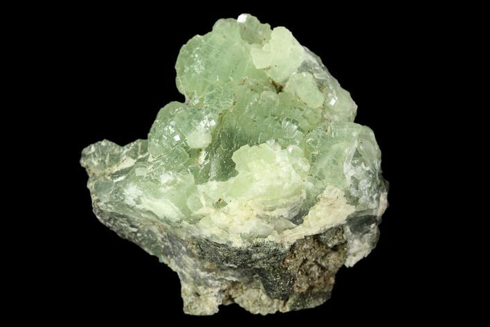 Green Prehnite Crystal Cluster - Morocco #108720